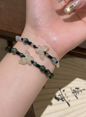 新中式蝴蝶竹节手链女