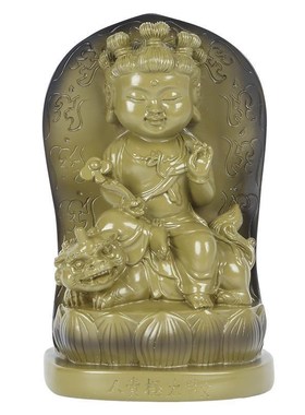 李居明吉祥物五鬂文殊菩萨摆件学习工作吉祥摆设书桌办公桌摆件