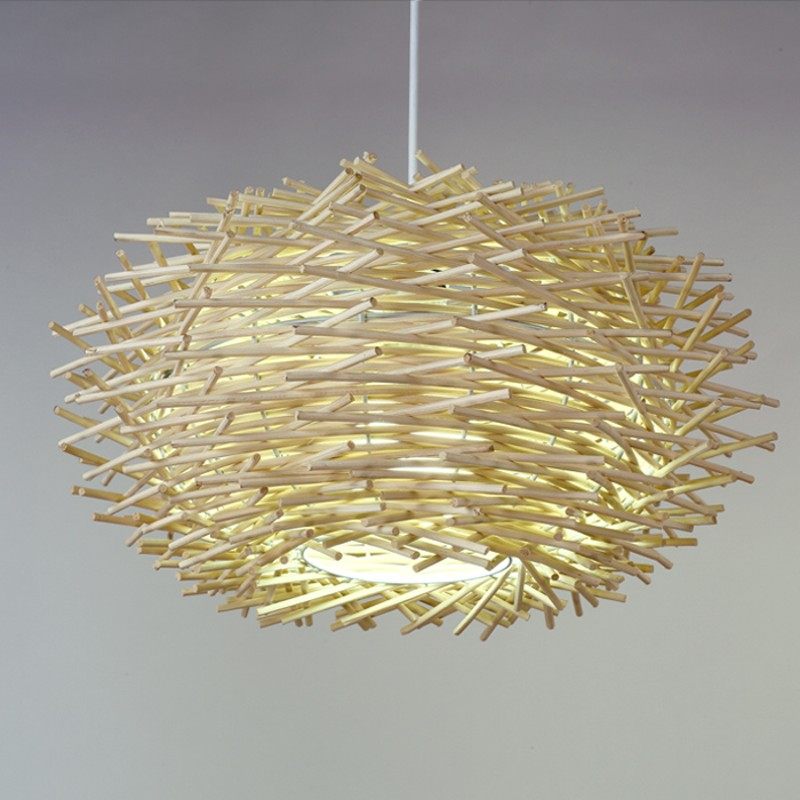 赶灯荟现代创意个性田园藤艺吊灯鸟巢阳台卧室复古火锅店灯具,淘宝优惠券,粉丝福利购,淘宝优惠卷