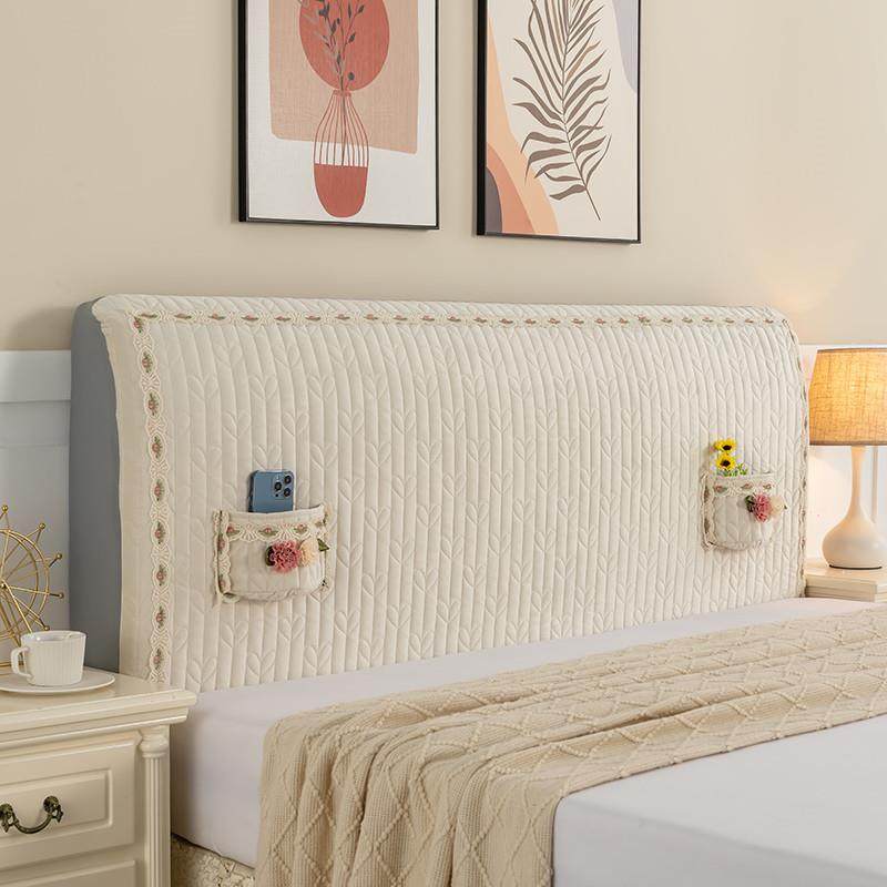 加厚夹棉防尘法兰绒床头罩全包床头欧式韩式弹力布床头罩,淘宝优惠券,粉丝福利购,淘宝优惠卷