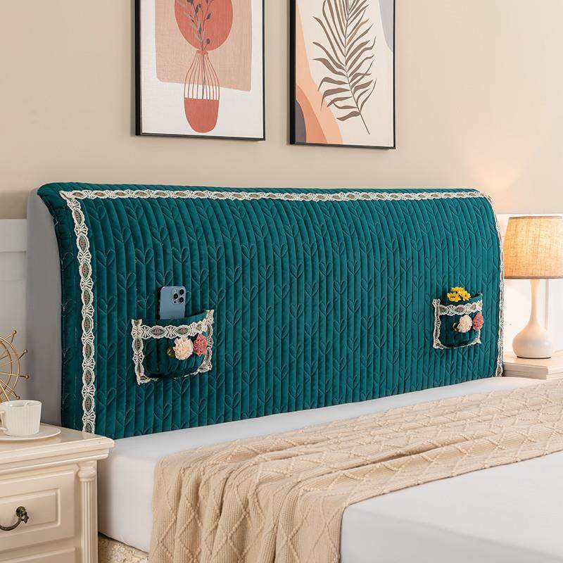 加厚夹棉防尘法兰绒床头罩全包床头欧式韩式弹力布床头罩,淘宝优惠券,粉丝福利购,淘宝优惠卷