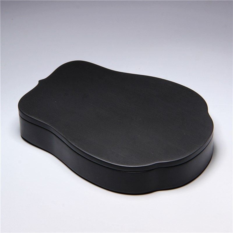 正宗歙砚老坑 带盖素意砚 天然黑龙尾砚台文房书法小楷礼品砚,淘宝优惠券,粉丝福利购,淘宝优惠卷