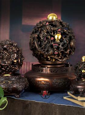 全铜九转青龙乾坤鼎招财开业工艺品家居公司店铺客厅摆件