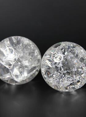 水流盆景假山配件玻璃气泡球冰裂球流水喷泉玻璃球冰裂球家居摆件