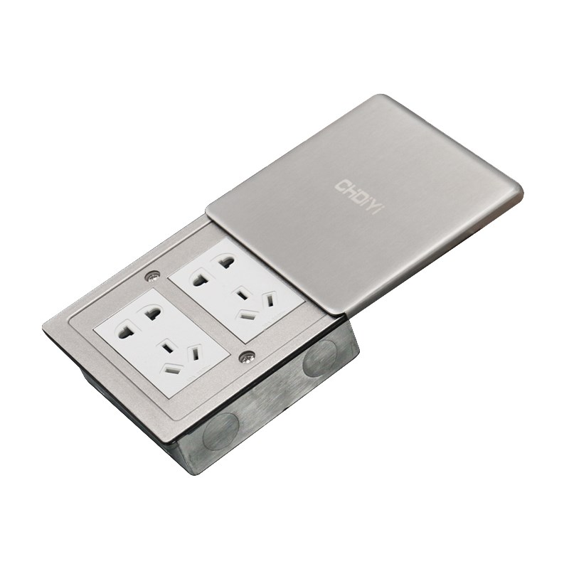 地插座不锈钢防水平推式插座家用五孔强弱电超薄网络电话地面地插 - 图3