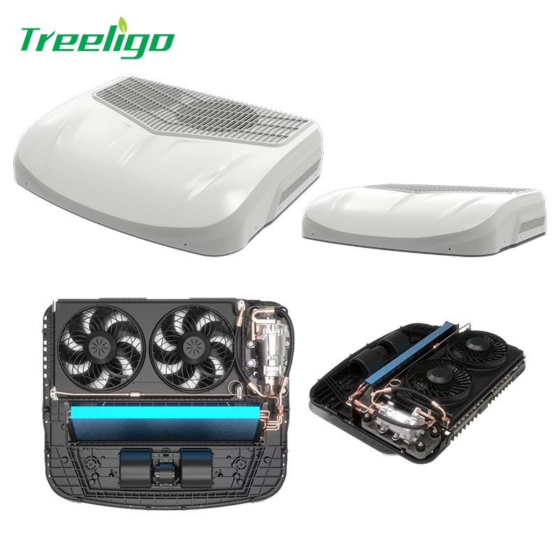 源头厂家新款房车货车驻车空调12V24V顶置一体机车载变频空调 - 图0