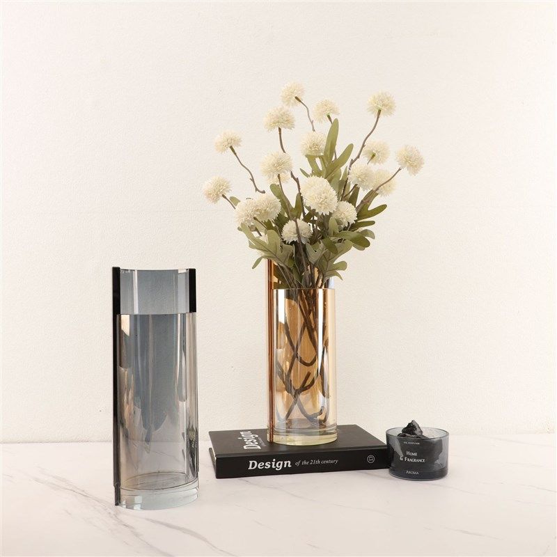 水晶玻璃错位花瓶轻奢创意家居客厅样板房间办公桌面装饰花器摆件,淘宝优惠券,粉丝福利购,淘宝优惠卷