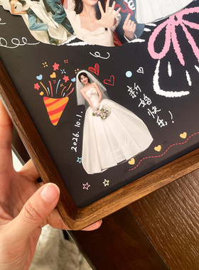 diy情侣结婚纪念花束拼贴相框