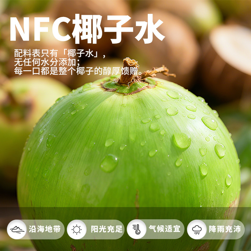 Haoguoai 100% coconut water containing potassium 250ml*10 boxes