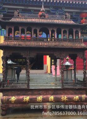 寺院而层八龙柱香炉、厂家直销八龙柱铸铜香炉、铸造仿古铜香炉