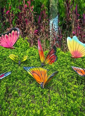 园林景观摆件 户外花园庭院装饰 彷真大蝴蝶摆件玻璃钢树脂工艺品