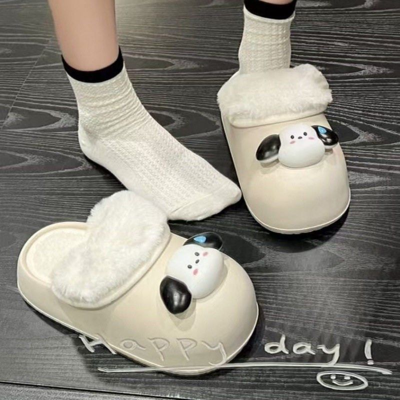 可拆卸懒人推荐包头防水拖鞋女冬季外穿厚底毛毛拖鞋HH,淘宝优惠券,粉丝福利购,淘宝优惠卷