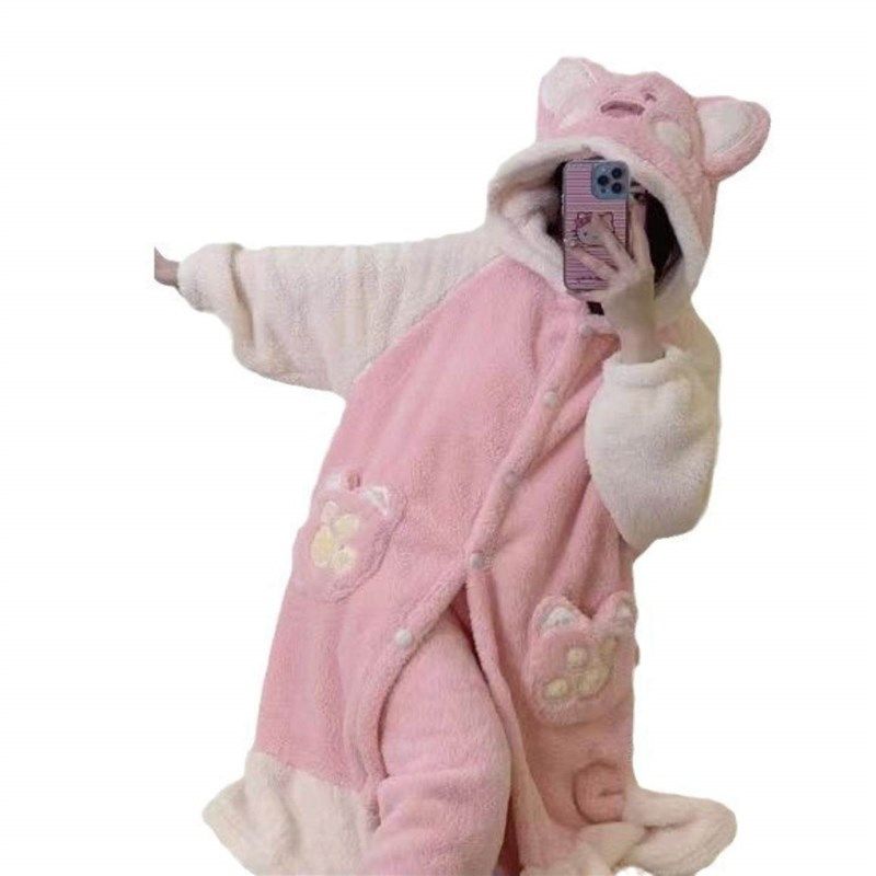 丑鱼连体日向翔阳睡衣可爱乌萨奇睡袍卡皮巴拉蜜蜂小浣熊睡袍,淘宝优惠券,粉丝福利购,淘宝优惠卷