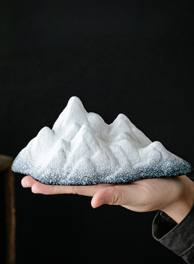 鱼缸装饰品假山小摆件创意微景观雪山园艺盆景造景禅意新中式沉水