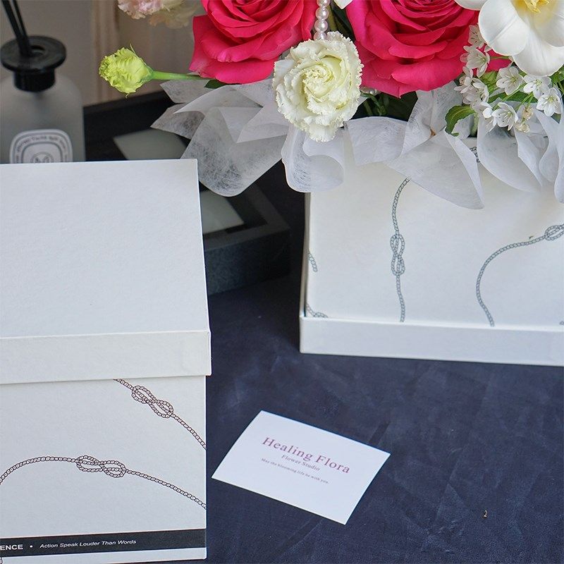 情人节高定礼盒玫瑰花束套二花盒鲜花伴手礼装饰花艺礼物包装盒,淘宝优惠券,粉丝福利购,淘宝优惠卷