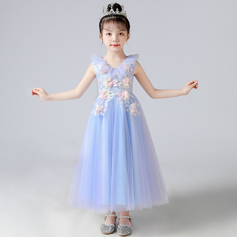 女童生日礼服公主裙高端花童婚礼小女孩主持人儿童钢琴演奏演出服,淘宝优惠券,粉丝福利购,淘宝优惠卷