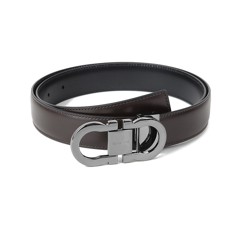 【自营】Ferragamo菲拉格慕 男士牛皮可裁剪双面皮带腰带 670326