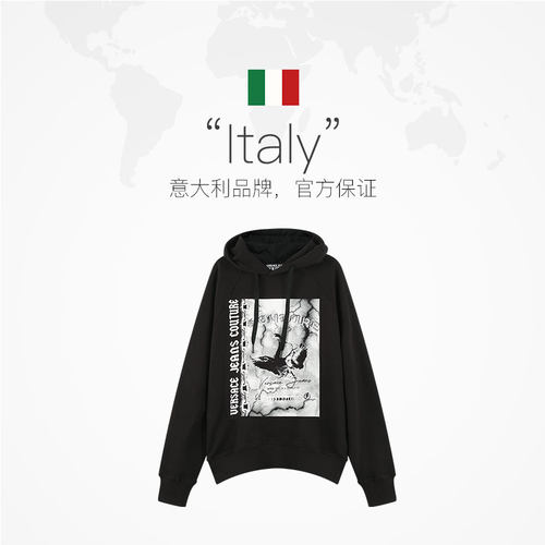 【自营】VJC范思哲 男士宽松版连帽长袖卫衣 77GAIT07 CF00T - 图2