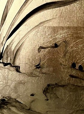 中古风桌面小屏风茶桌装饰摆件玄关书房彷古折屏挡板覆古墨竹摆画