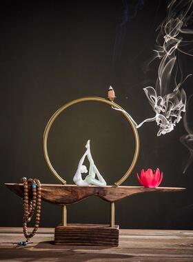 新摆中式陶瓷禅摆意佛件像创意家居玄关客厅办公室桌面软装EFV饰