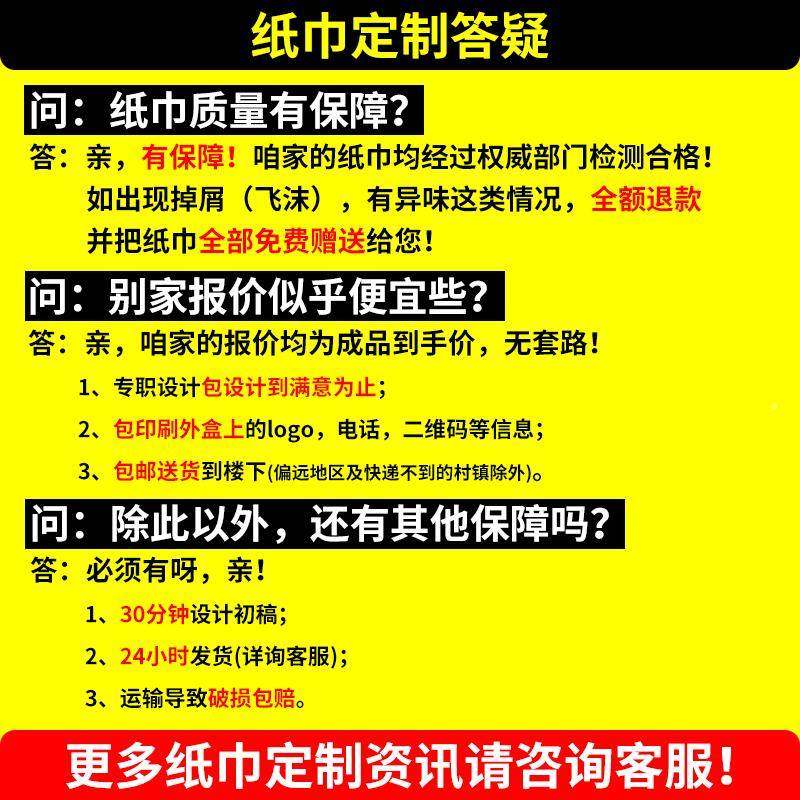 饭厅纸巾定制餐式巾纸定订做商用广告盒装抽取卫生纸印l定制纸巾g,淘宝优惠券,粉丝福利购,淘宝优惠卷