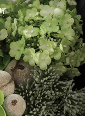 鲲轻屿 新艺中式奢绿色艺术花【草木蔓发】售楼处样板间KYSG065店