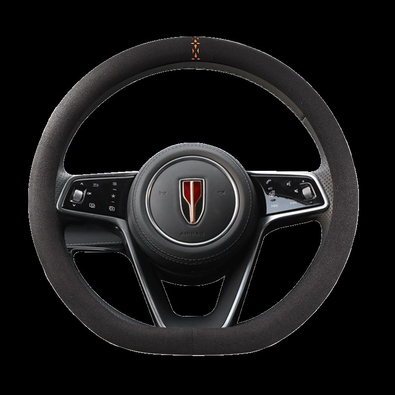 方向盘套适用红旗H5 HS5 HS3 EH7 H6 H9 E-QM5翻毛皮把套四季通用 - 图3