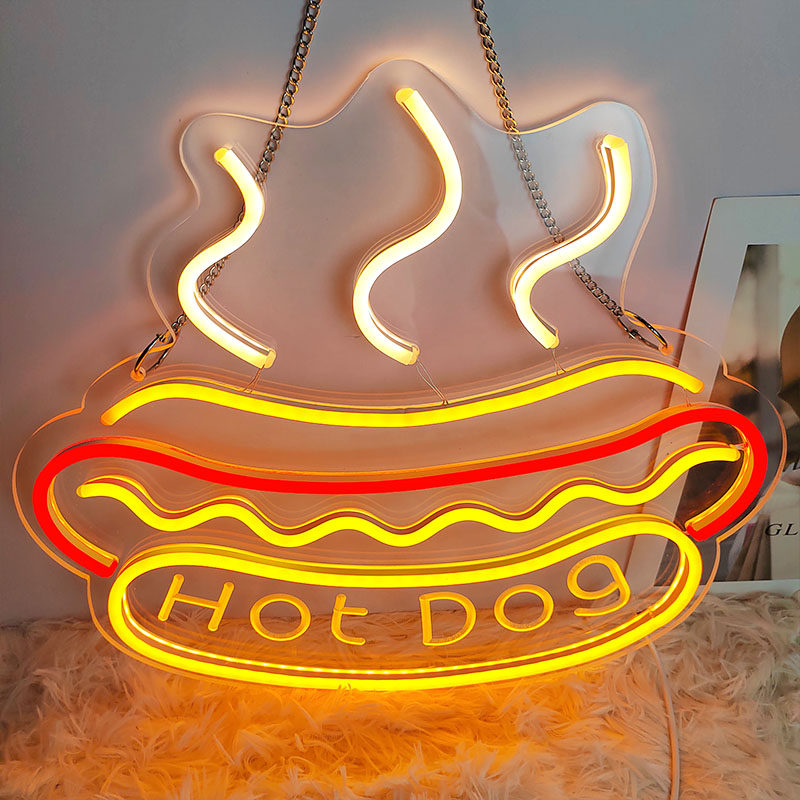 热狗小吃街烧烤造型灯发光招牌夜市摆摊创意布置装饰led霓虹灯usb,淘宝优惠券,粉丝福利购,淘宝优惠卷