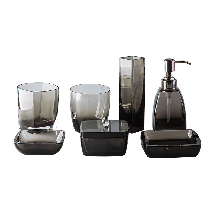 酒店黑水晶玻璃卫浴装 皂液瓶 皂碟 浴盐罐 瓶 烟灰缸 水杯,淘宝优惠券,粉丝福利购,淘宝优惠卷
