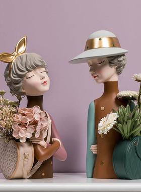 泡泡女孩客厅轻奢高档创意家居玄关电视柜酒柜装饰品摆件乔迁礼物