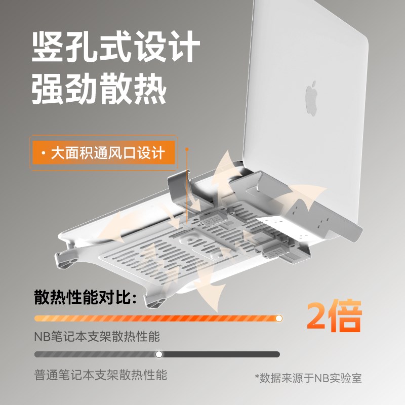 NB 双屏显示器笔记本组合二合一支架外接 电脑支架托架机械臂 桌 - 图3