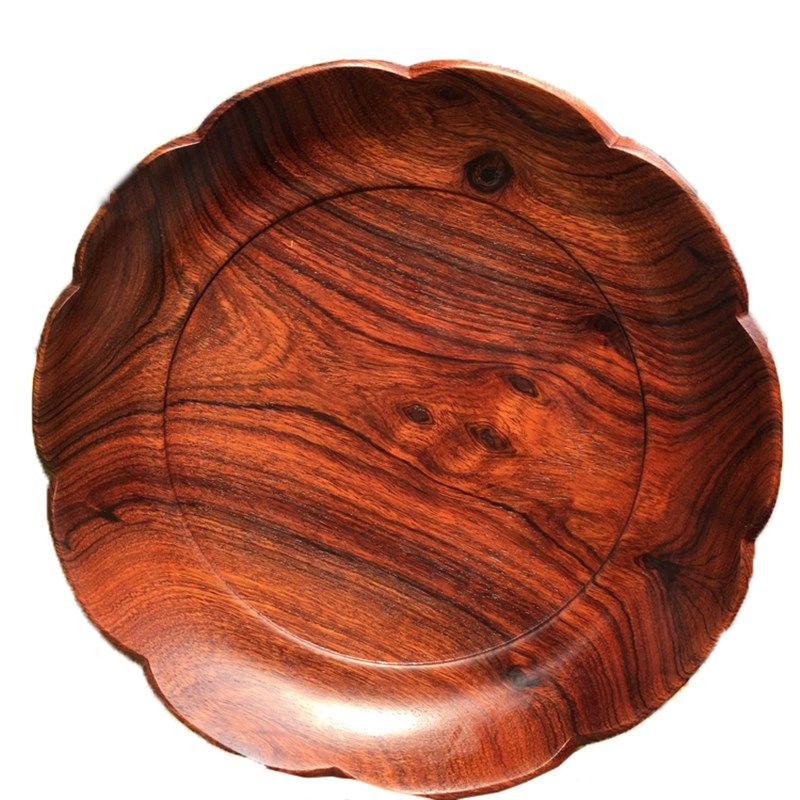 缘创艺红木果盘缅甸梨整木干果盘边大果紫檀精品水果碟子,淘宝优惠券,粉丝福利购,淘宝优惠卷