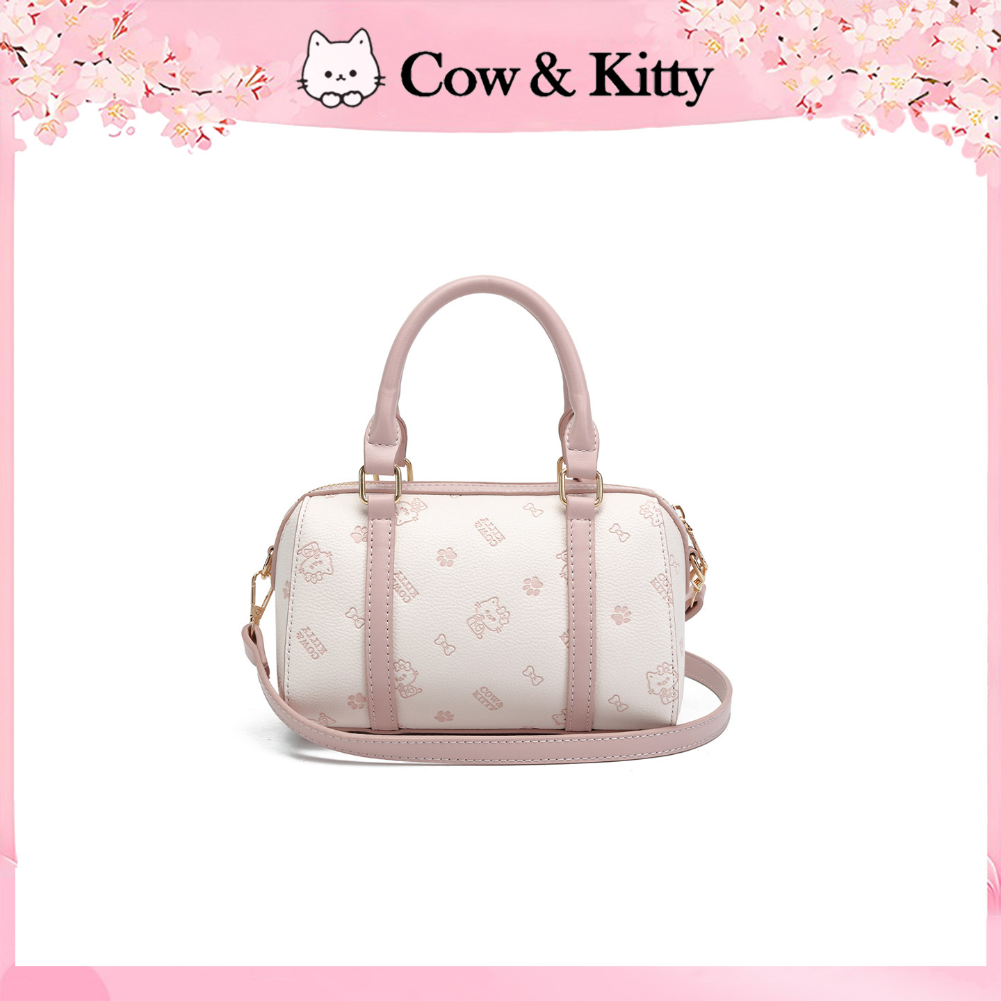 Cow&Kitty生日礼物卡通波士顿包女2025新款轻奢小众高级感斜挎包,淘宝优惠券,粉丝福利购,淘宝优惠卷