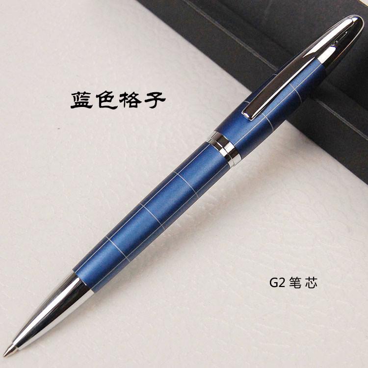高档金属圆珠笔旋转出芯笔G2笔芯原子笔油性笔不锈钢圆珠笔手感好 - 图2
