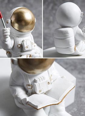 北欧创意宇航员摆件客厅电视柜酒柜书架装饰品男生房间床头柜布置