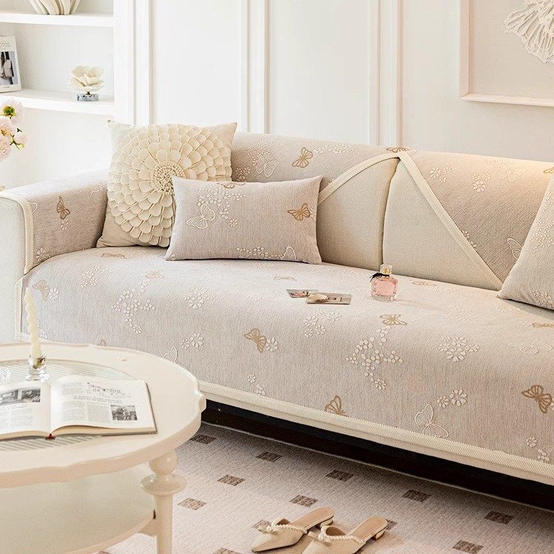 雪尼尔沙发垫四季通用端新款轻法式防滑坐垫子直排沙发罩盖布,淘宝优惠券,粉丝福利购,淘宝优惠卷