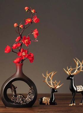 新中式摆件酒柜家居装饰品客厅家装软装工艺品电视柜摆设小创意