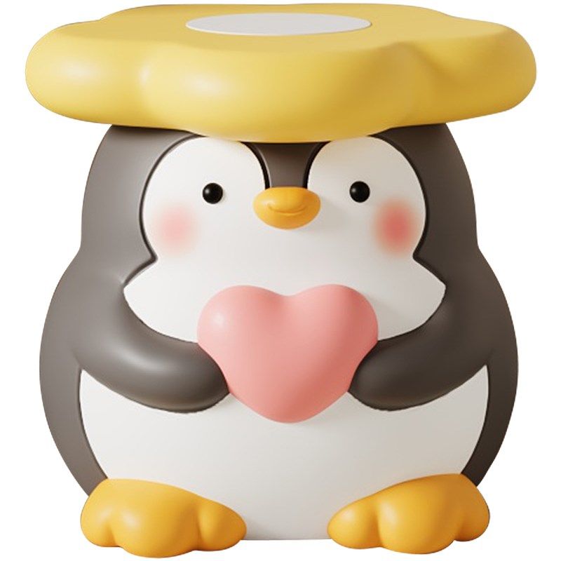 可爱企鹅换鞋凳家用门口入户进玄关创意卡通动物小凳子儿童穿鞋凳,淘宝优惠券,粉丝福利购,淘宝优惠卷