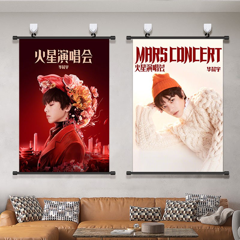 华晨宇海报挂画2024火星演唱会花花应援明星周边宿舍免打孔装饰画 - 图0