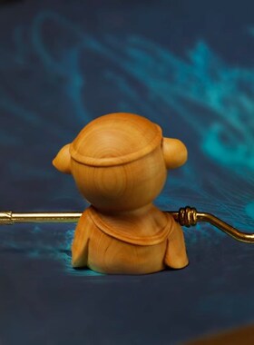 黄杨木雕车生肖猪实木雕刻工艺品招财猪文玩茶宠猪八戒