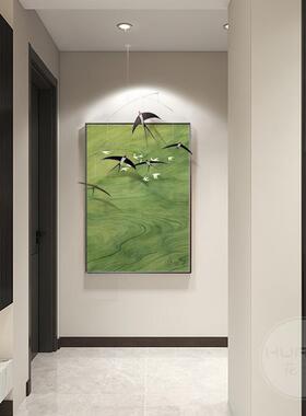 燕子挂饰法式中古风客厅装饰画入户正对门玄关画现代简约艺术挂画
