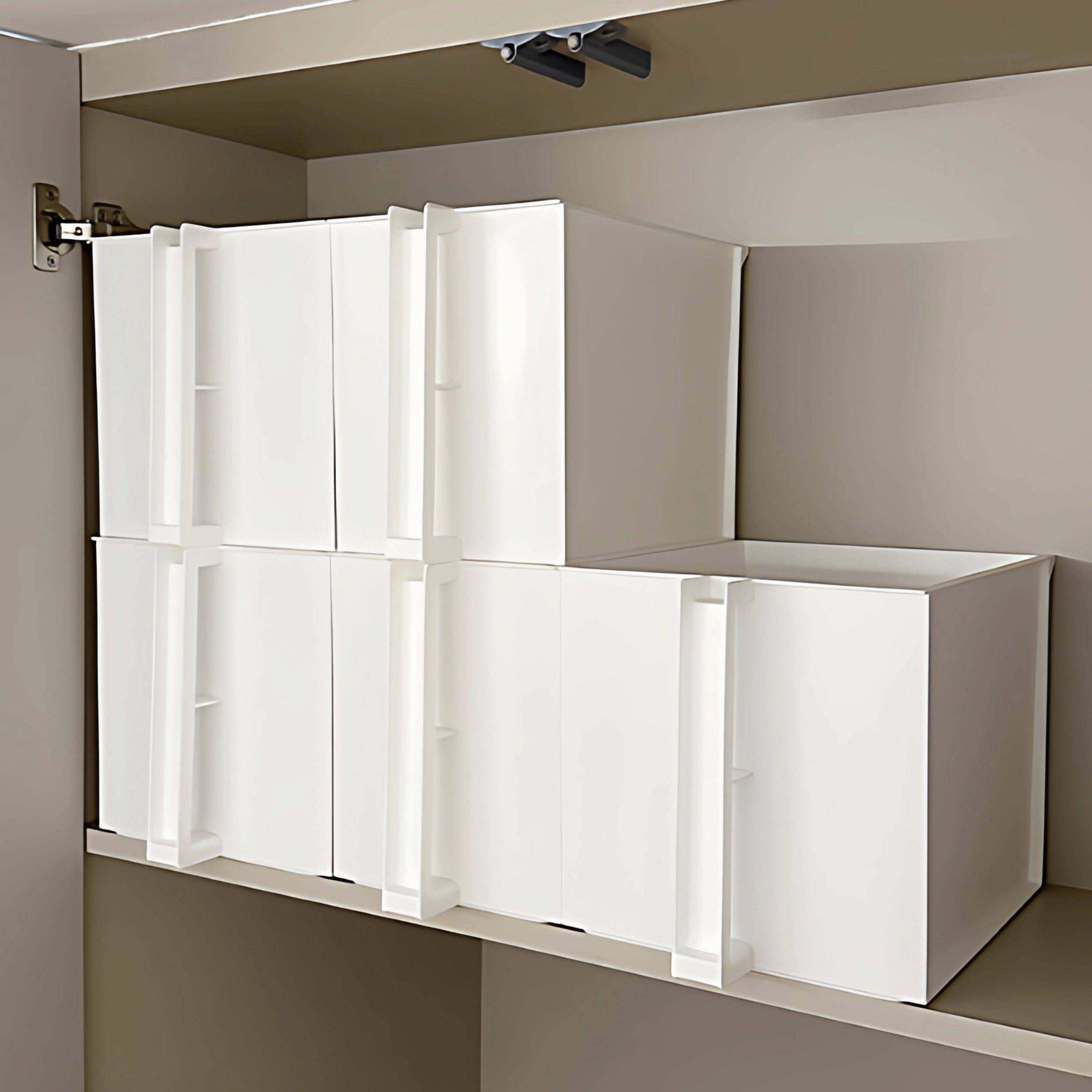 直角高位顶柜收纳盒带把手橱柜杂物整理盒下水槽锅铲锅具储物盒,淘宝优惠券,粉丝福利购,淘宝优惠卷