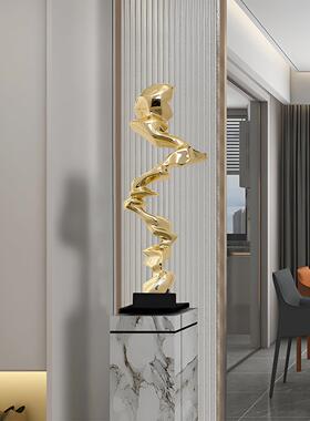 现代轻奢创意酒店大堂摆件会所玄关抽象客厅电视柜树脂雕塑艺术品