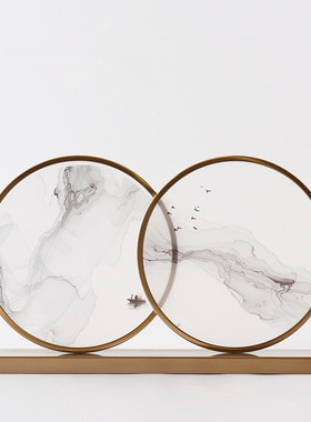 新中式禅意陶瓷摆件客厅茶几装饰品电视柜办公室桌面酒店玄关摆设