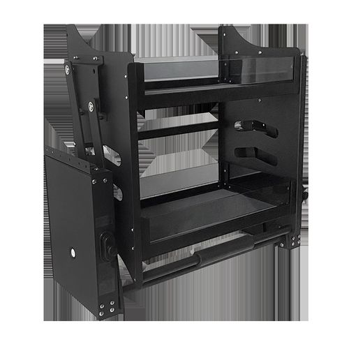 厨房橱柜吊柜升降拉篮黑多功能壁柜顶柜下拉式调味拉篮玻璃升降机 - 图3