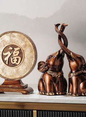 新中式鹿摆件客厅玄关电视柜酒柜装饰品开业乔迁新居礼品结婚礼物