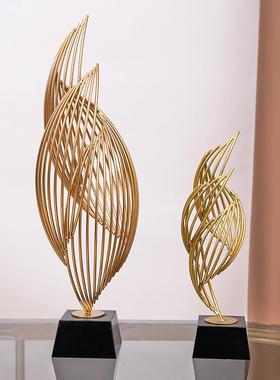 现代轻奢风生水起摆件高档客厅玄关电视柜酒柜家居工艺术软装饰品