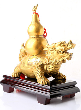 铜玄灵护岁葫芦龙龟摆件家居办公乔迁工艺品客厅开业装饰摆件