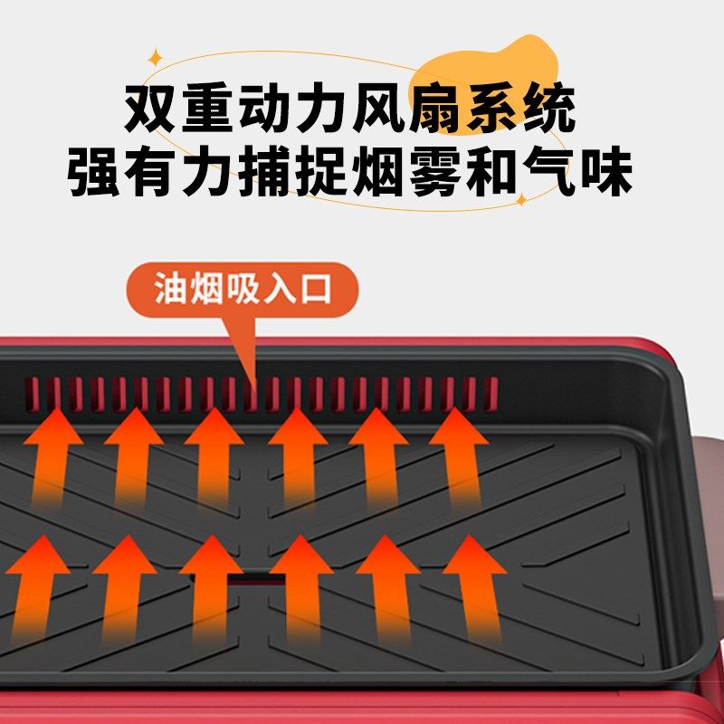 狐马烤肉盘电烤盘家用粘煎锅烤盘一体电烤炉烤锅无烟烧烤火锅,淘宝优惠券,粉丝福利购,淘宝优惠卷