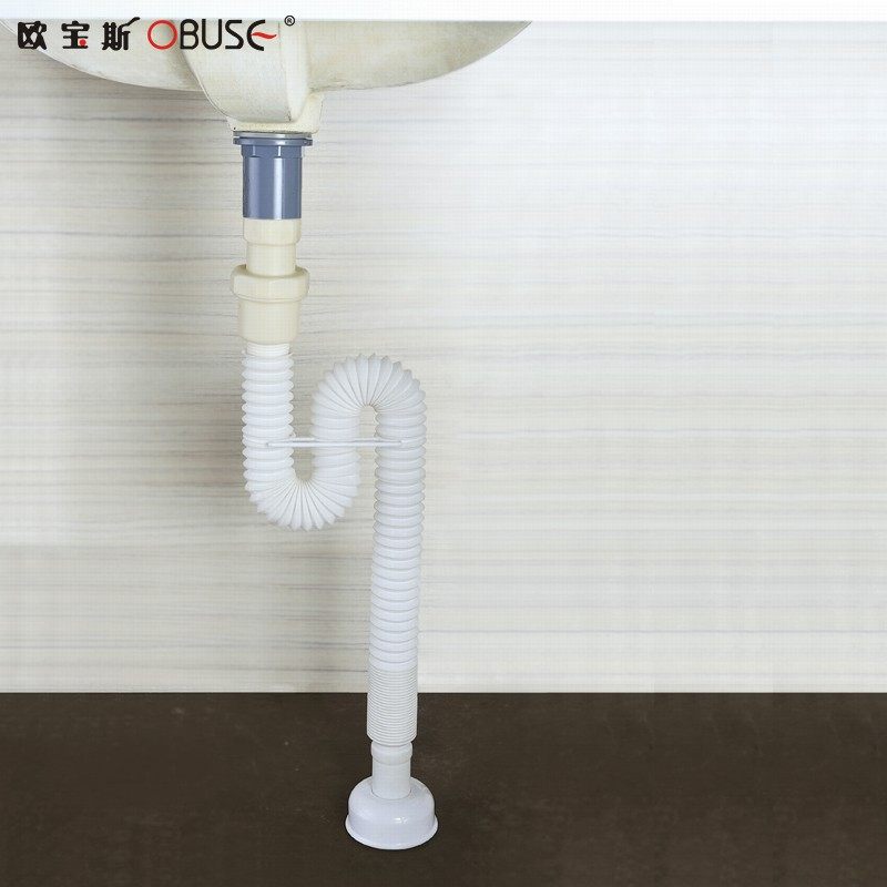 欧宝斯 洗手盆下水器防臭排水管去水头伸缩脸盆配用件软管隔臭,淘宝优惠券,粉丝福利购,淘宝优惠卷